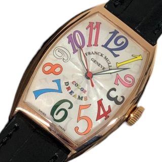 フランクミュラー(FRANCK MULLER)のフランク・ミュラー FRANCK MULLER トノウカーベックス　カラードリーム 5850 K18ピンクゴールド クロコベルト 自動巻き メンズ 腕時計(その他)