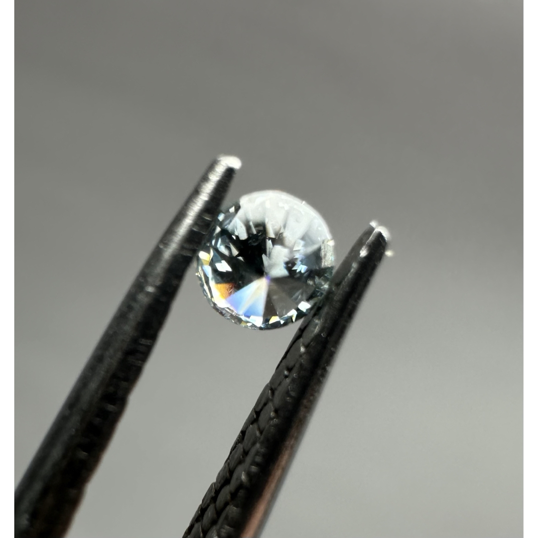 ブルーダイヤモンド　ルース　約0.103ct ソーティング付き ハンドメイドの素材/材料(各種パーツ)の商品写真