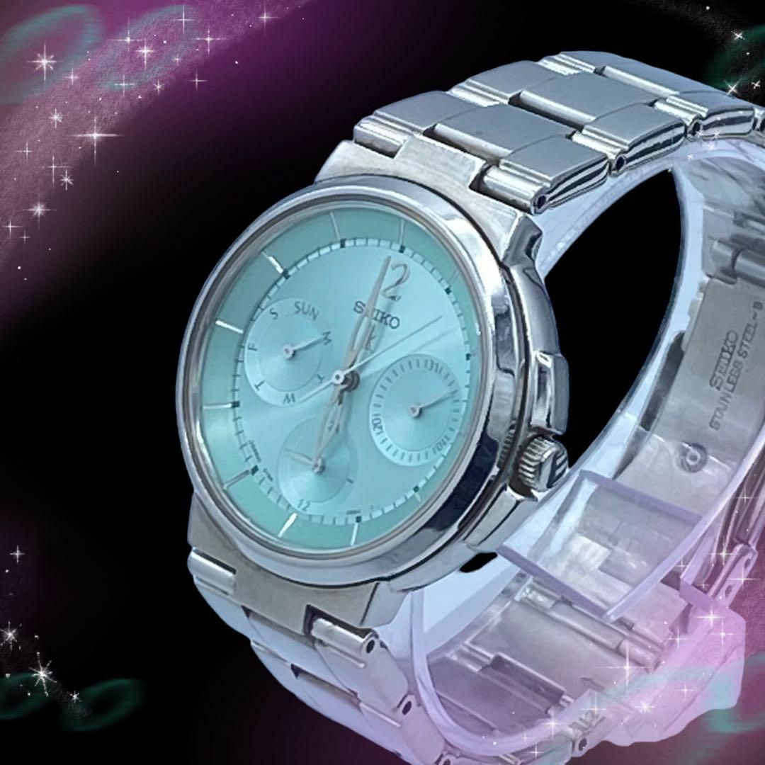 SEIKO(セイコー)の《稼動品》　セイコー　ルキア　防水　レディース腕時計　ライトグリーン系文字盤 レディースのファッション小物(腕時計)の商品写真
