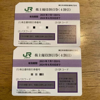 JR東日本株主優待券 2枚(鉄道乗車券)