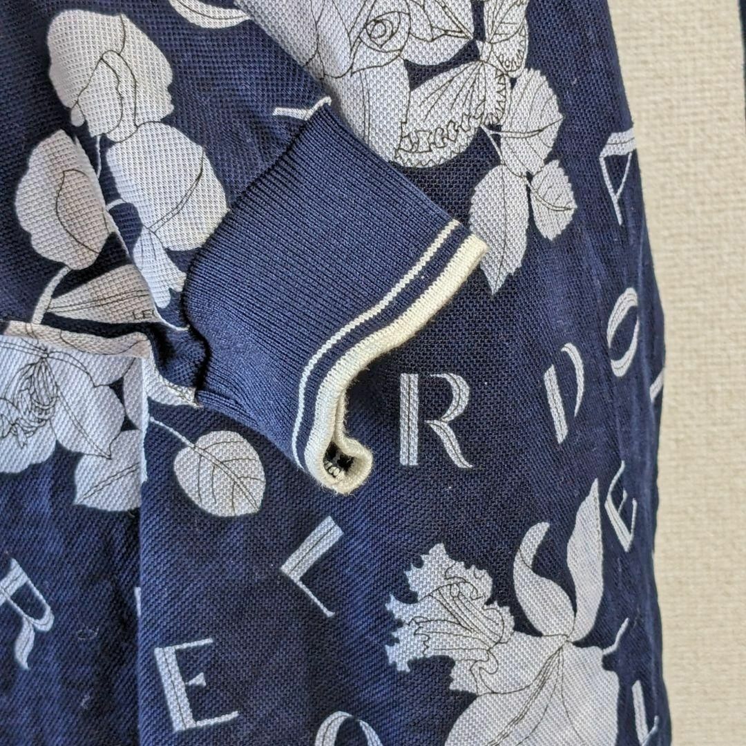 【レオナール】カットソー ゴルフウェア ネイビー 花柄 40 L 日本製 【レオナール】カットソー ゴルフウェア ネイビー 花柄 40 L 日本製