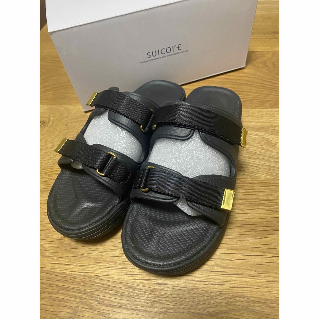 DEUXIEME CLASSE(ドゥーズィエムクラス)のsuicoke グログランダブルストラップサンダル レディースの靴/シューズ(サンダル)の商品写真