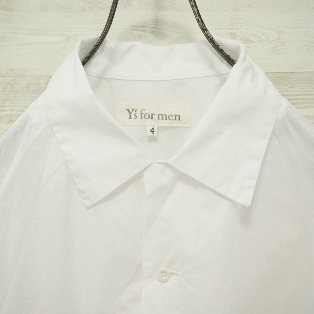 Y's(ワイズ)のY’s for men 00’s 開襟刺繍ロングスリーブシャツ-White/4 メンズのトップス(シャツ)の商品写真