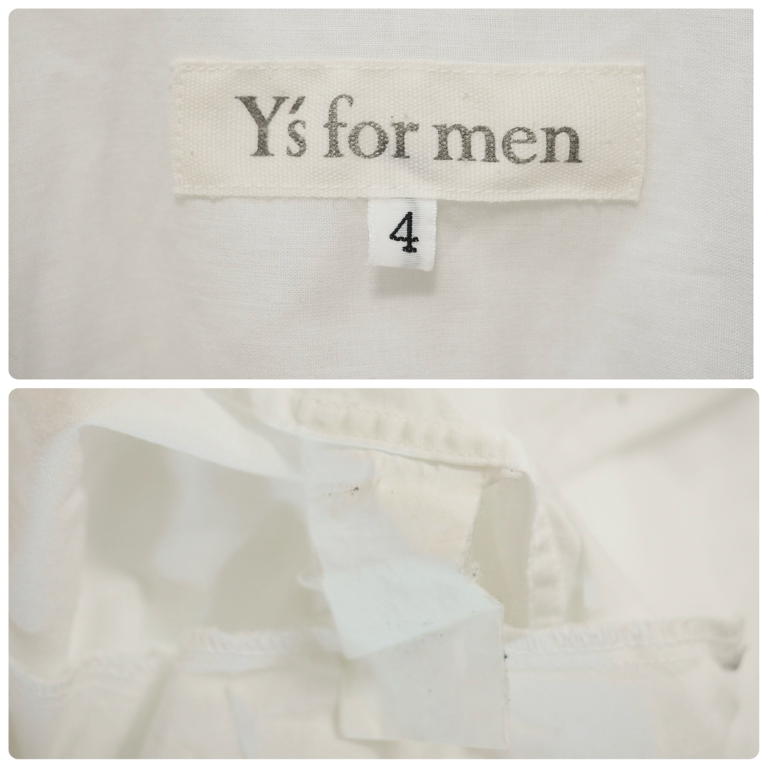 Y's(ワイズ)のY’s for men 00’s 開襟刺繍ロングスリーブシャツ-White/4 メンズのトップス(シャツ)の商品写真