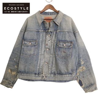 セントマイケル ｘBerBerJin【新品同様】SM-A23-0000-C17 DENIM JKT/DAMAGE ダメージ加工 デニム XL(Gジャン/デニムジャケット)