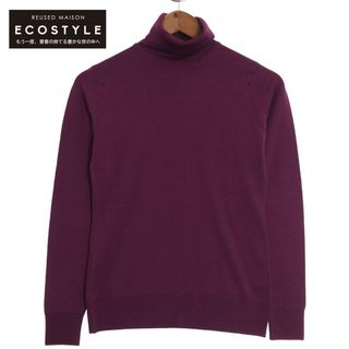 ジョンスメドレー(JOHN SMEDLEY)のジョンスメドレー 紫 ｳｰﾙ ﾀｰﾄﾙﾈｯｸ ﾆｯﾄｾｰﾀｰ S(タイツ/ストッキング)