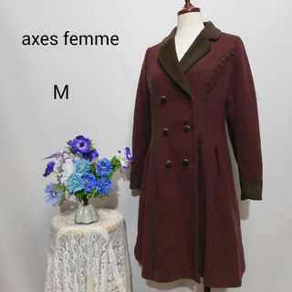 axes femme - axes femme Red label スタンド襟ダブル釦コートの通販