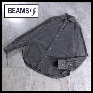 ビームスエフ(BEAMS F)のイタリア製 BEAMS F ホリゾンタルカラー シャンブレーシャツ グレー S(シャツ)