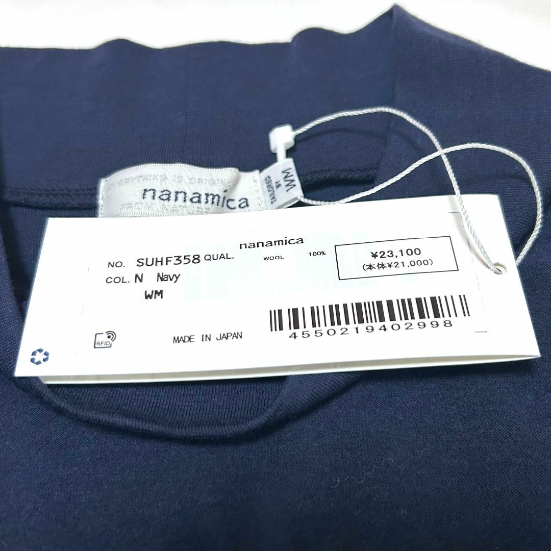 nanamica(ナナミカ)の<新品>レディースMサイズ　ナナミカ　タートルネック ロングスリーブウールティー レディースのトップス(Tシャツ(長袖/七分))の商品写真