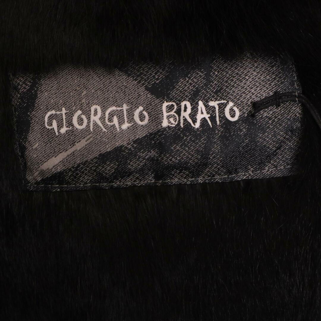 GIORGIO BRATO(ジョルジオブラット)のジョルジオブラット ﾌﾞﾗｯｸ ｼｰﾌﾟﾚｻﾞｰ ﾗﾋﾞｯﾄﾌｧｰ裏地 ﾚｻﾞｰﾊﾟｰｶｰ 38 レディースのレッグウェア(タイツ/ストッキング)の商品写真
