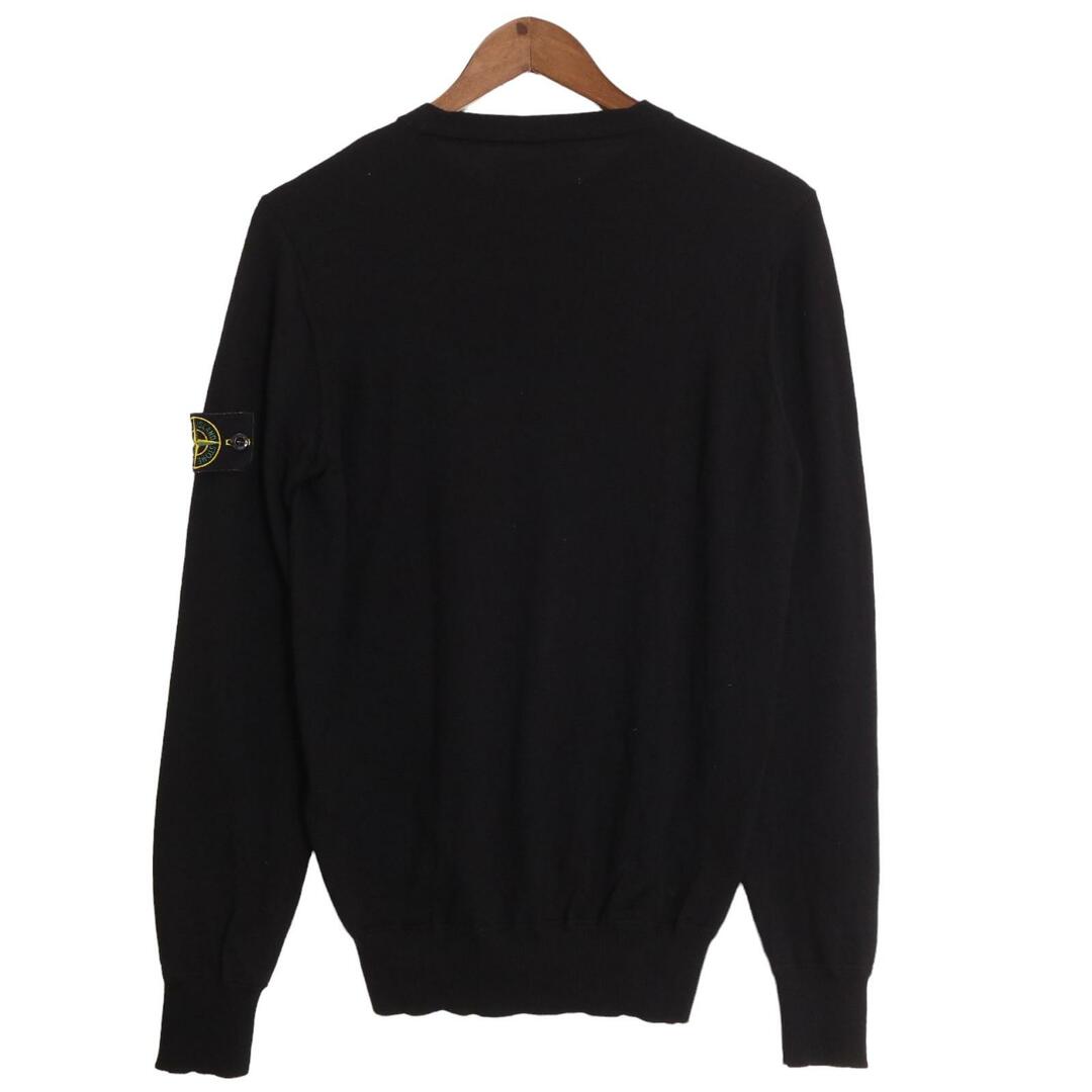 STONE ISLAND - ストーンアイランド 7315526C4 ブラック クルーネックウール STONE ISLAND - ストーンアイランド 7315526C4 ブラック クルーネックウール