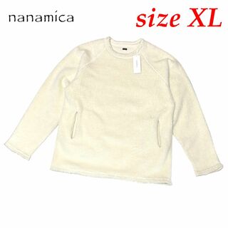 ナナミカ(nanamica)の新品　XLサイズ　ナナミカ　コットン ウール フリース プルオーバー　ホワイト(スウェット)