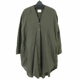 オネット(Honnete)のHonnete オネット 19SS アイリッシュリネンVネックロングシャツ(シャツ/ブラウス(長袖/七分))