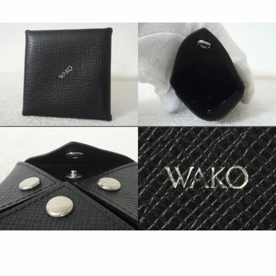 銀座和光　WAKO　レザー　ブラック　黒　小銭入れ　コインケース メンズのファッション小物(コインケース/小銭入れ)の商品写真