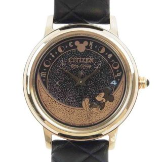 シチズン(CITIZEN)のCITIZEN シチズン 時計 FE6098-08W × Disney ディズニー Celestial Mickey ミッキー エコドライブ 腕時計 ウォッチ ブラック系【美品】【中古】(腕時計)