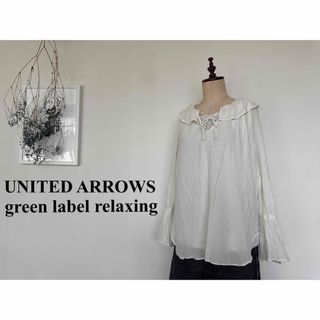 ユナイテッドアローズグリーンレーベルリラクシング(UNITED ARROWS green label relaxing)のグリーンレーベルリラクシング シフォン長袖ブラウス フリーサイズ(シャツ/ブラウス(長袖/七分))