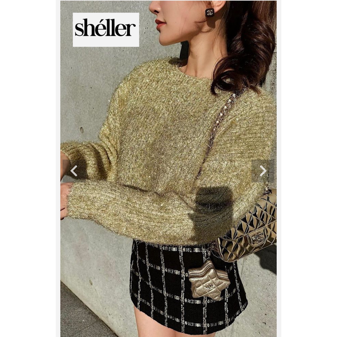 全商品対象が シェリエ sheller ニット トップス セーター グリッター