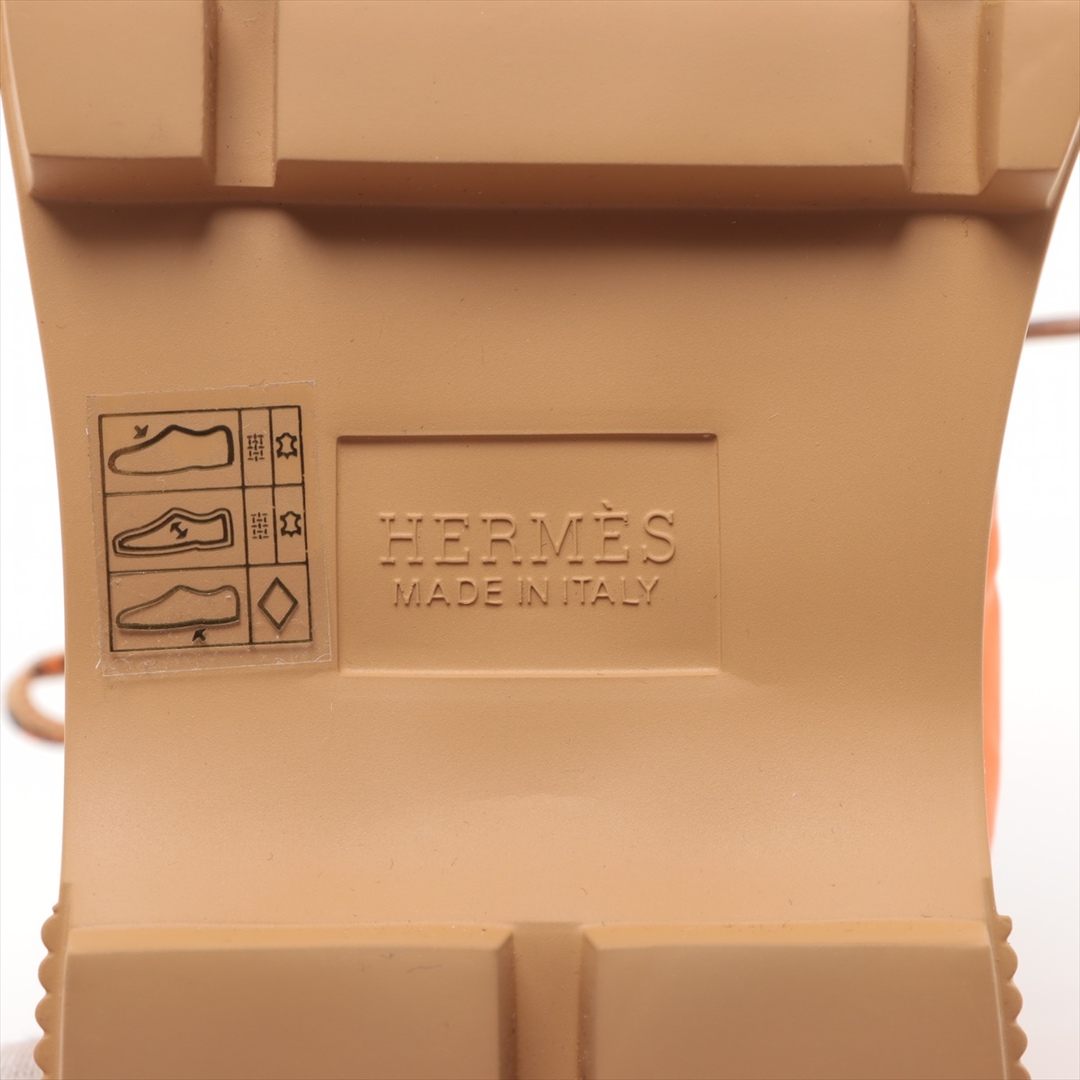 Hermes(エルメス)のエルメス フレッシュ ナイロン×レザー 42 オレンジ メンズ ブーツ メンズの靴/シューズ(ブーツ)の商品写真