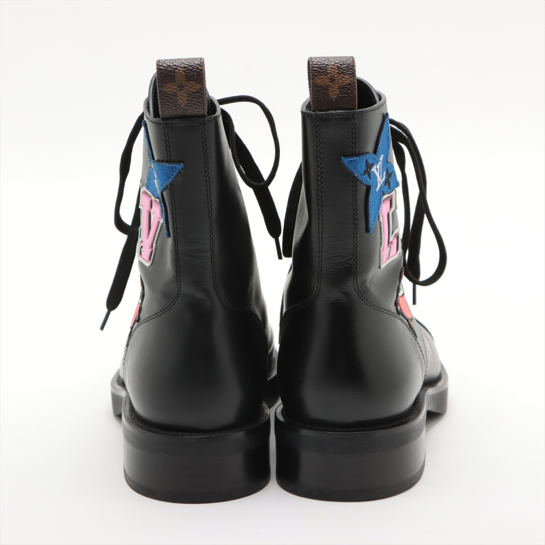 LOUIS VUITTON(ルイヴィトン)のヴィトン ブラックハートライン レザー 37 ブラック レディース ブーツ レディースの靴/シューズ(ブーツ)の商品写真