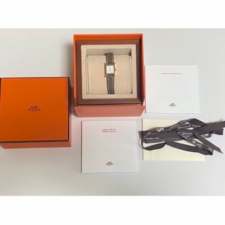 エルメス(Hermes)のHERMES  Hウォッチ 21mm エトゥープ(腕時計)