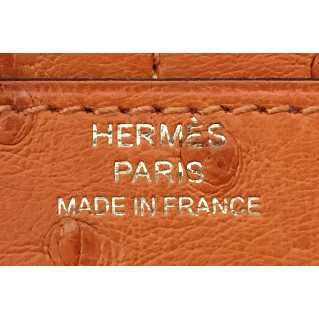 Hermes(エルメス)の未使用☆エルメス　コンスタンス　コンパクト　オーストリッチ　オレンジ　折財布 レディースのファッション小物(財布)の商品写真