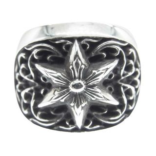 クロムハーツ(Chrome Hearts)のCHROME HEARTS クロムハーツ（原本無） リング CLSSC OVAL STAR クラシック オーバル スター リング シルバー系 22号【中古】(リング(指輪))