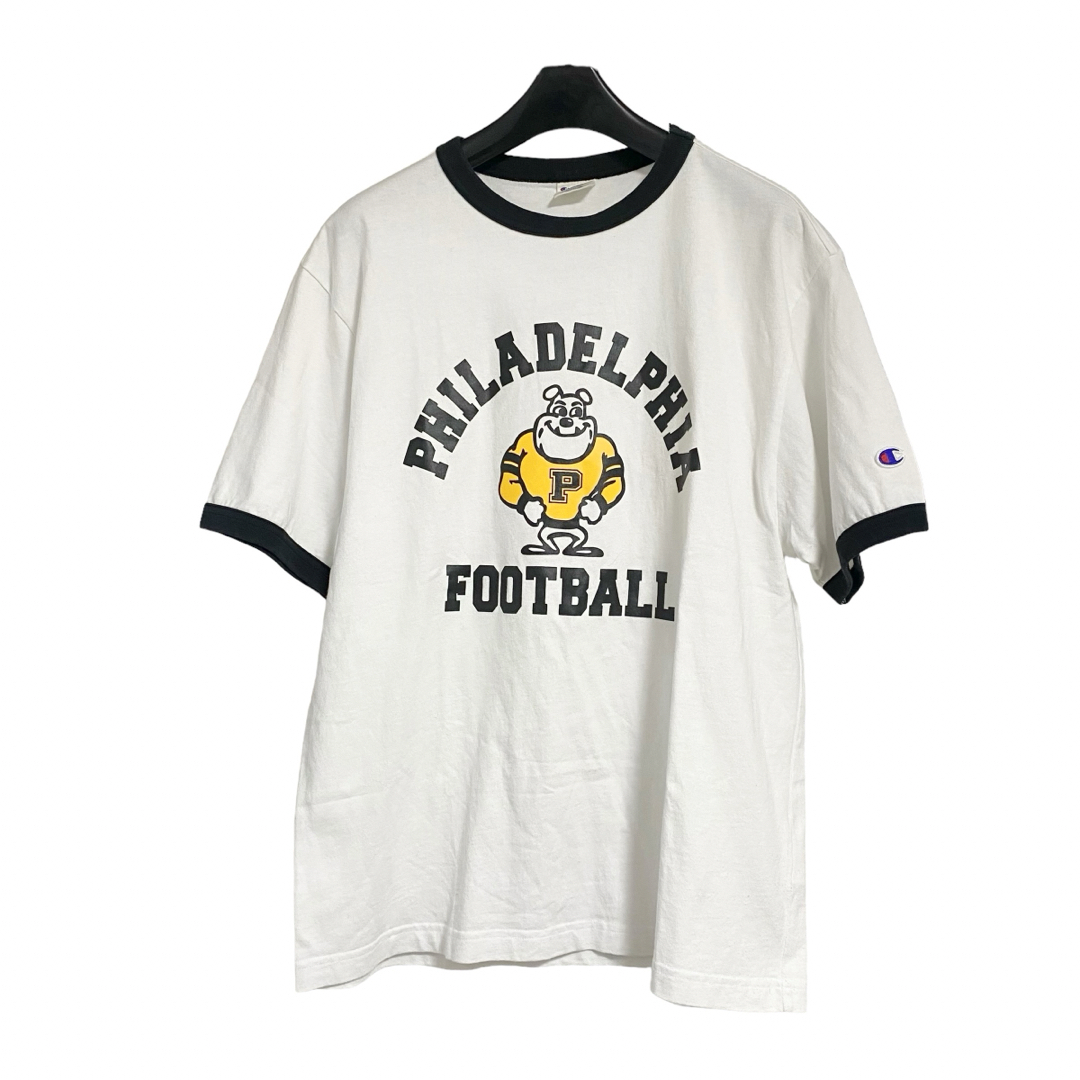 Champion(チャンピオン)のchampionチャンピオン　リンガーTシャツ　ホワイトブラック　サイズM メンズのトップス(Tシャツ/カットソー(半袖/袖なし))の商品写真