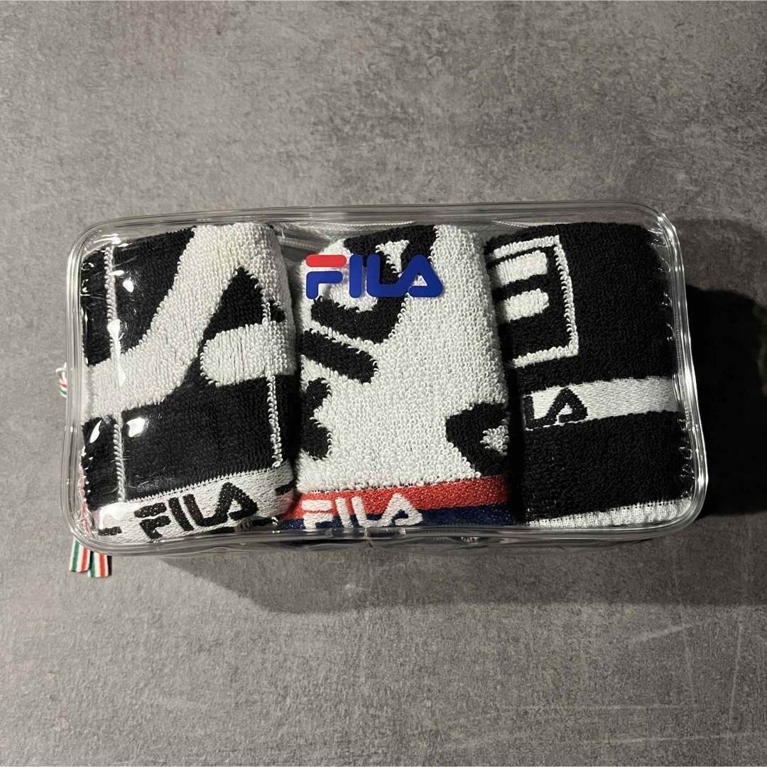 FILA(フィラ)のFILA タオルハンカチ 3枚セット メンズのファッション小物(ハンカチ/ポケットチーフ)の商品写真