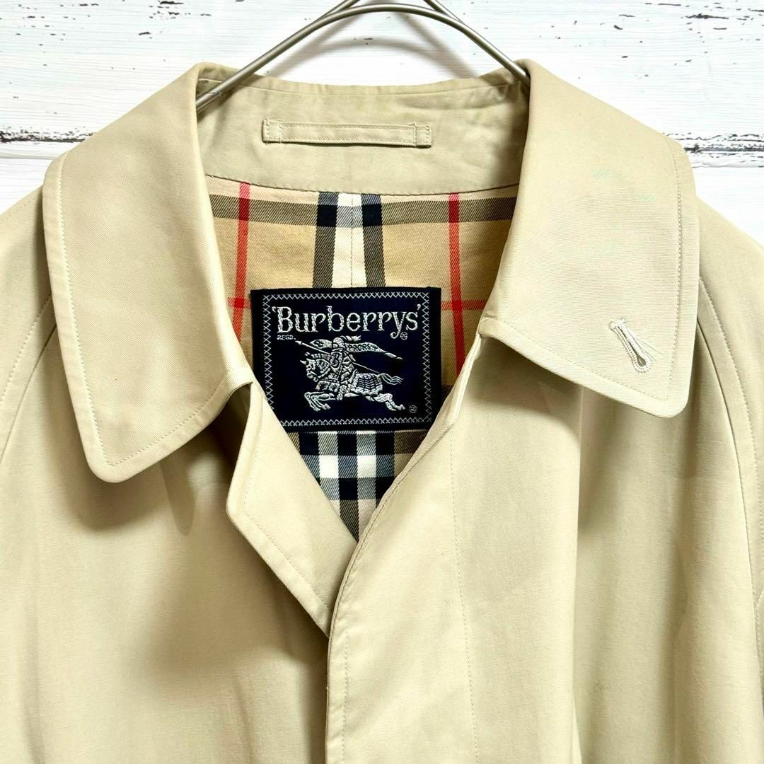 BURBERRY(バーバリー)のバーバリー ステンカラーコート ノバチェック ベージュ系 玉虫色 160 S〜M レディースのジャケット/アウター(チェスターコート)の商品写真