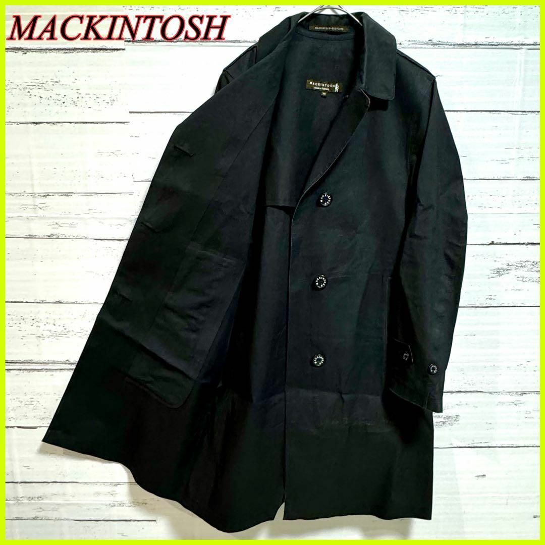 MACKINTOSH(マッキントッシュ)のマッキントッシュ  ステンカラーコート ロングコート ブラック 34 S〜M レディースのジャケット/アウター(チェスターコート)の商品写真