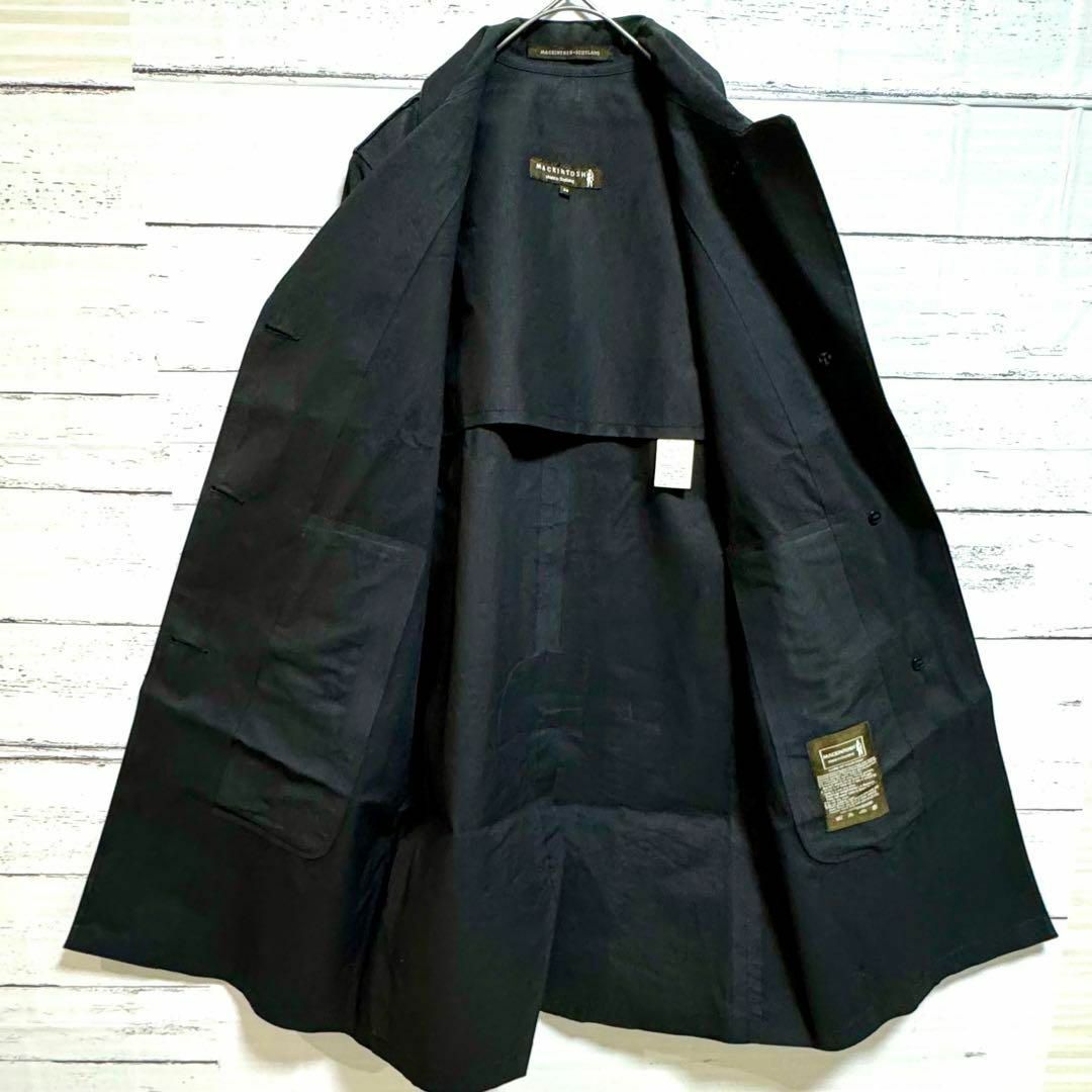 MACKINTOSH(マッキントッシュ)のマッキントッシュ  ステンカラーコート ロングコート ブラック 34 S〜M レディースのジャケット/アウター(チェスターコート)の商品写真