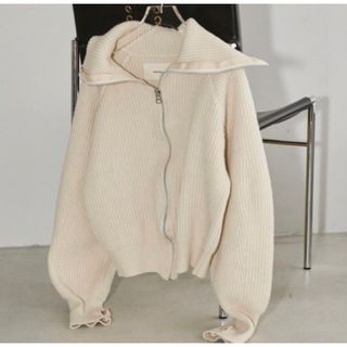 トゥデイフル(TODAYFUL)のtodayful  washedwool zip knit(ニット/セーター)