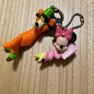 ディズニー(Disney)のミニー＆グーフィー おやすみキーホルダー(キャラクターグッズ)