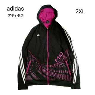 アディダス(adidas)のadidas　f50　パーカー　ゆるだぼ　黒(パーカー)