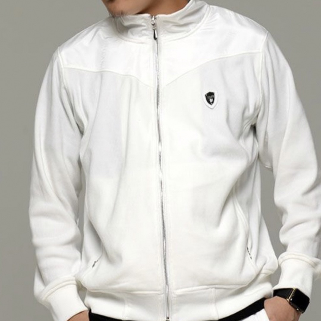 VIOLA(ヴィオラ)のヴィオラ 切り替えフルジップジャケット 白 XLサイズ ライトアウター メンズ メンズのジャケット/アウター(その他)の商品写真