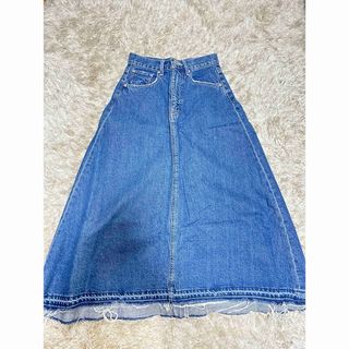 アズールバイマウジー(AZUL by moussy)のAZUL by moussy デニム　ロング　スカート　Sサイズ(ロングスカート)