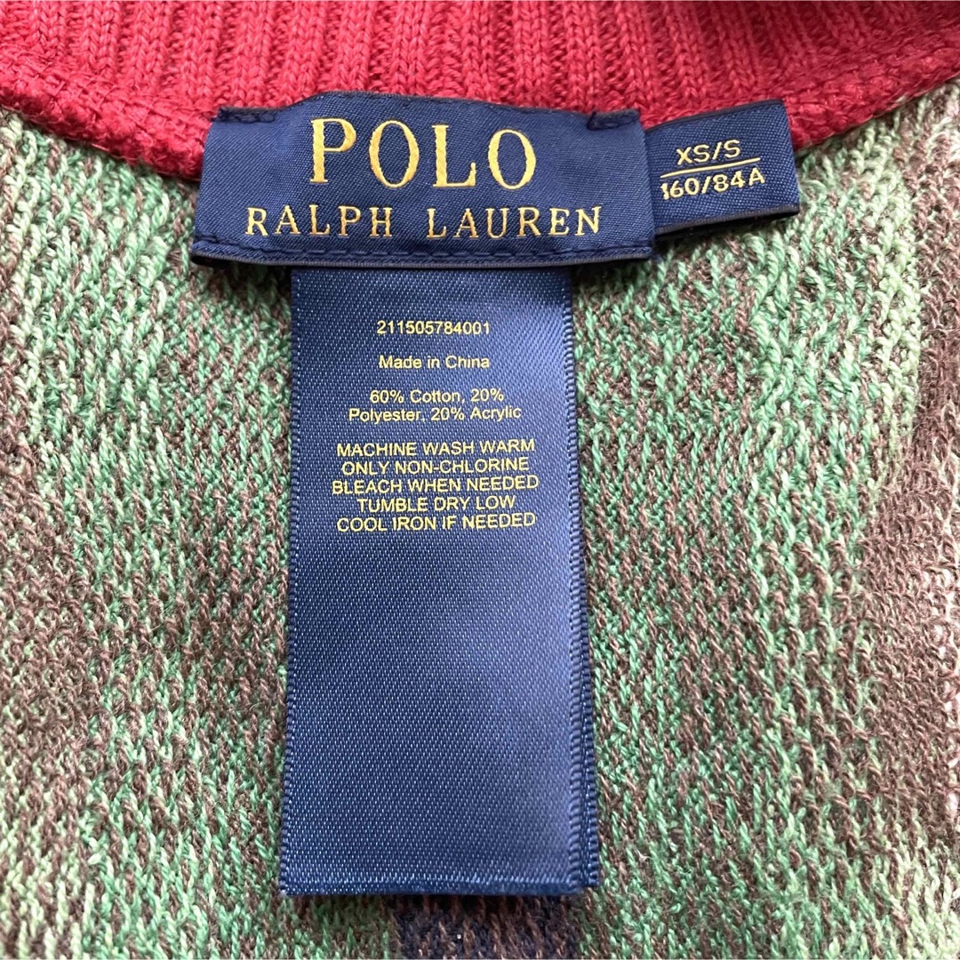 POLO RALPH LAUREN(ポロラルフローレン)の【極美品】ポロラルフローレン　ジャガード　ウエスタンニットポンチョ キッズ/ベビー/マタニティのキッズ服女の子用(90cm~)(カーディガン)の商品写真