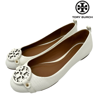 〈美品〉TORY BURCH トリーバーチ【23cm】フラットシューズ ホワイト