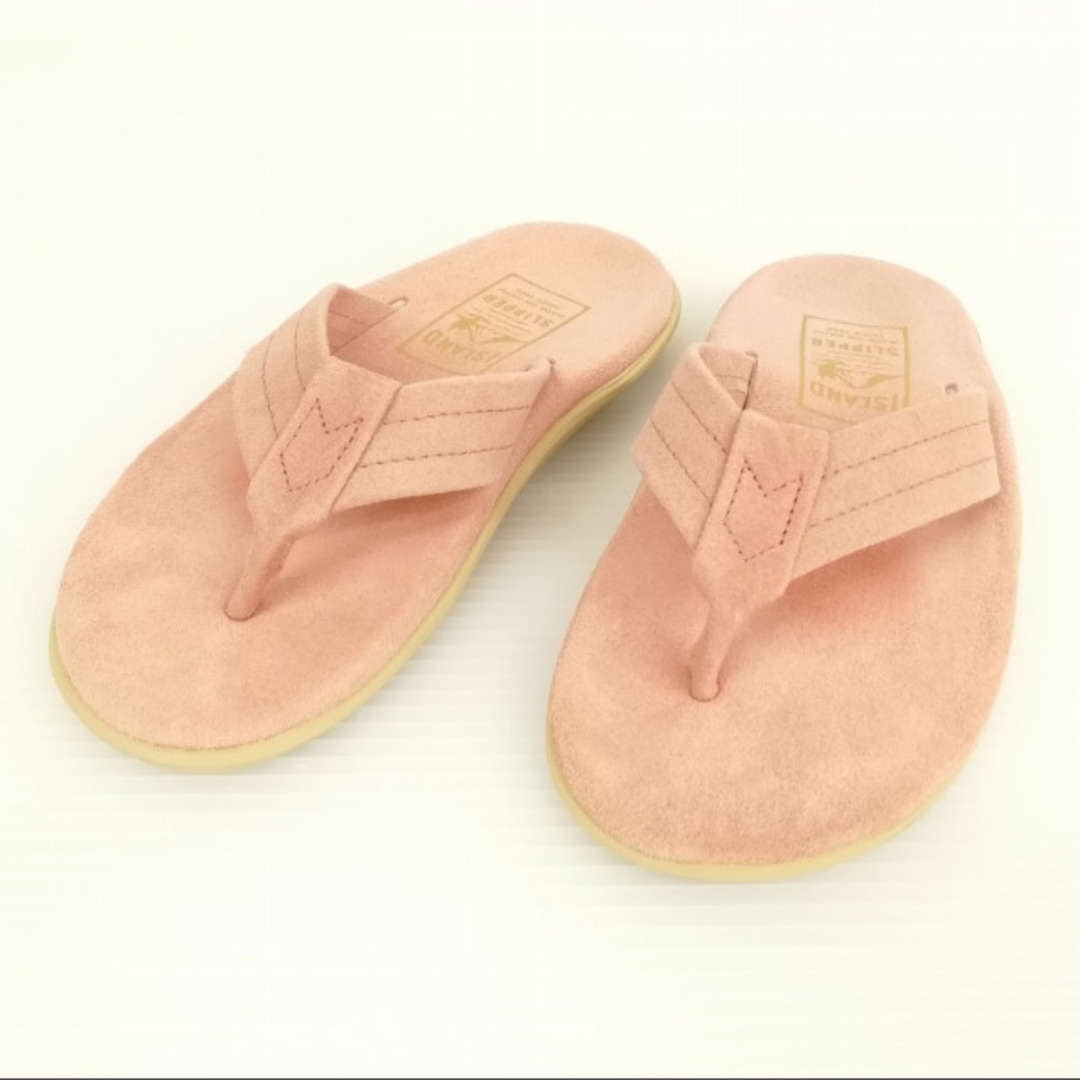 ISLAND SLIPPER(アイランドスリッパ)の美品 スウェード トング サンダル ビーチサンダル 4 ピンク レディースの靴/シューズ(ビーチサンダル)の商品写真