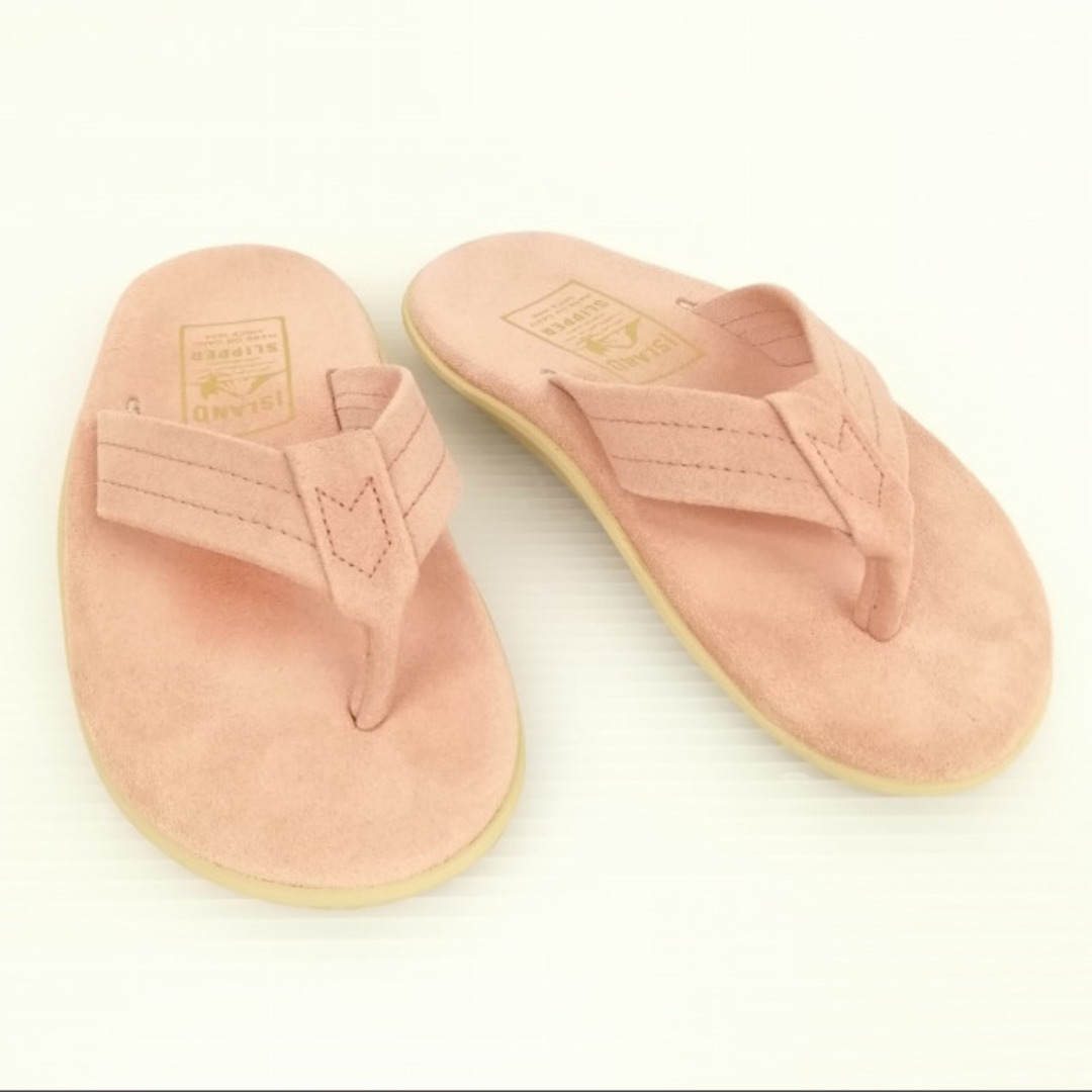 ISLAND SLIPPER(アイランドスリッパ)の美品 スウェード トング サンダル ビーチサンダル 4 ピンク レディースの靴/シューズ(ビーチサンダル)の商品写真