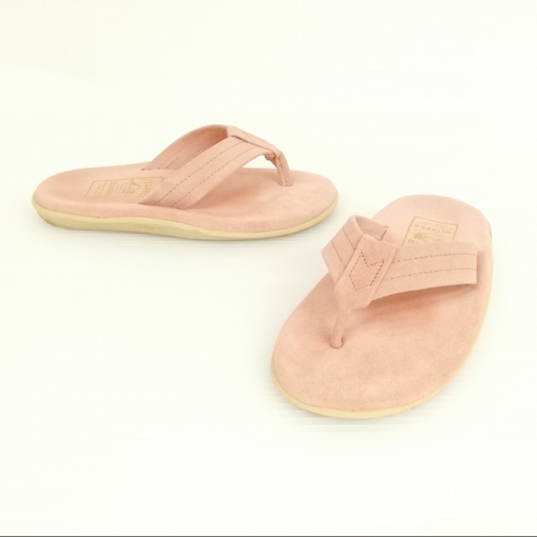 ISLAND SLIPPER(アイランドスリッパ)の美品 スウェード トング サンダル ビーチサンダル 4 ピンク レディースの靴/シューズ(ビーチサンダル)の商品写真