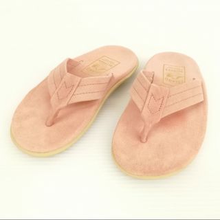 アイランドスリッパ(ISLAND SLIPPER)の美品 スウェード トング サンダル ビーチサンダル 4 ピンク(ビーチサンダル)