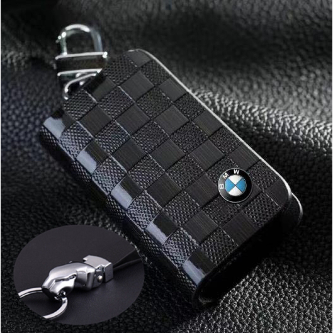 BMW 黒 豹頭キーホルダー付き スマートキーケース キーホルダー カギ メンズのファッション小物(キーケース)の商品写真