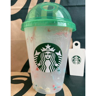スターバックスコーヒー(Starbucks Coffee)のスターバックス　カラーチェンジングリユーザブルコールドカップグリーン473ml(タンブラー)
