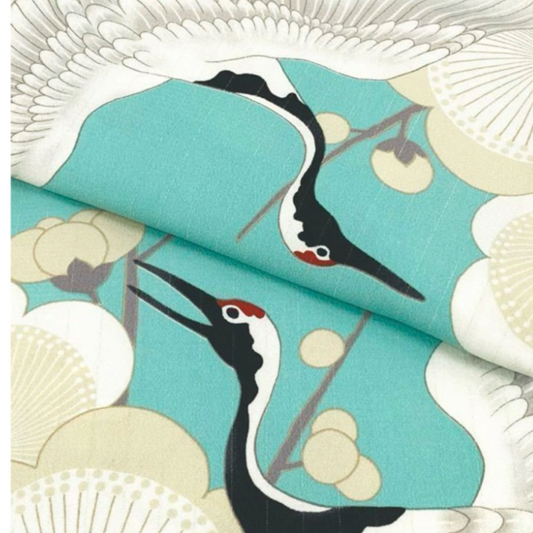 振袖セット　水色　鶴 レディースの水着/浴衣(振袖)の商品写真