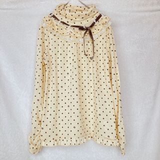 アクシーズファム(axes femme)のaxes femme アクシーズ ハイネック 水玉 薔薇柄 カットソー M(カットソー(長袖/七分))