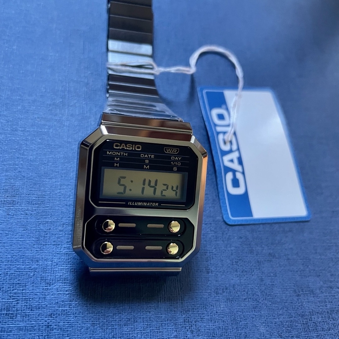CASIO - カシオ デジタル腕時計 新品 レトロデザイン LEDバックライト