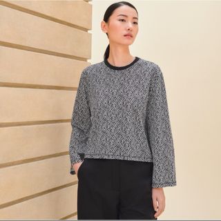 エルメス 長袖Tシャツ カットソー En Desordre et Chaines レディースサイズ38 トップス 黒