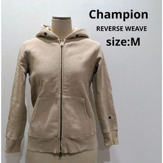 チャンピオン(Champion)のChampion リバースウィーブ レディース 両ジップ パーカー ベージュ Ｍ(パーカー)