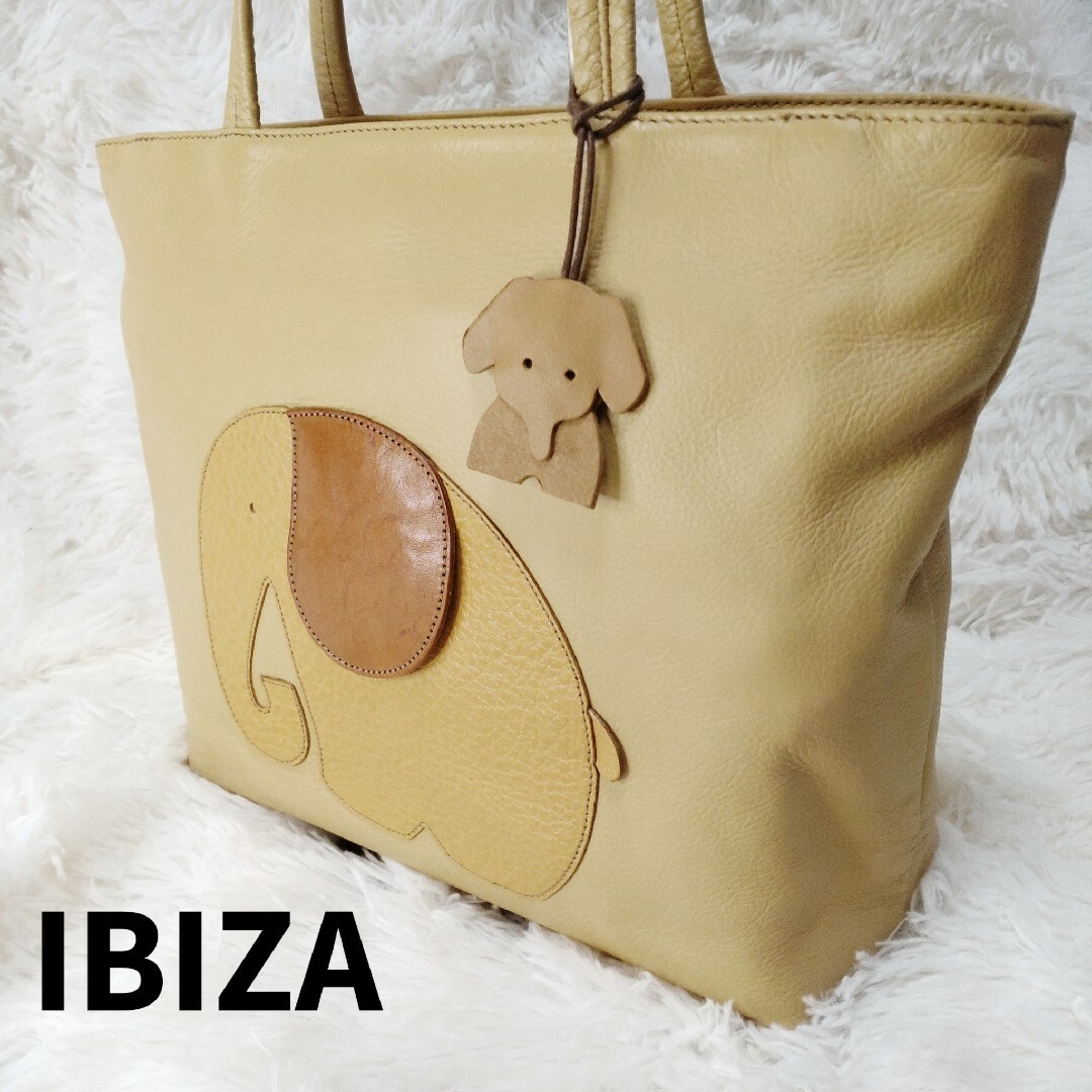 IBIZA(イビザ)の【美品】IBIZA イビサ ゾウさんモチーフ トートバッグ レザー 耳パタパタ レディースのバッグ(トートバッグ)の商品写真